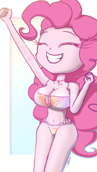 Size: 720x1280 | Tagged: safe, artist:phoenixrk49, derpibooru import, pinkie pie, equestria girls, armpits, belly button, big breasts, bikini, breasts, clothes, female, midriff, pinkie pies, solo, swimsuit, wallpaper