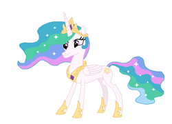 Size: 826x596 | Tagged: safe, artist:watermelon changeling, derpibooru exclusive, princess celestia, alicorn, pony, female, mare, ms paint, simple background, solo, white background