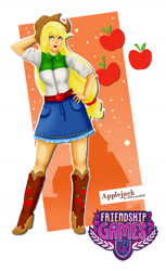 Size: 867x1416 | Tagged: safe, artist:ilicarriedoll, applejack, equestria girls, clothes, female, solo