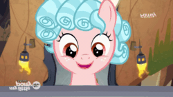 Size: 1280x720 | Tagged: safe, edit, screencap, cozy glow, pegasus, pony, frenemies (episode), animated, cozy glow is best facemaker, cozybetes, cute, discovery family logo, female, filly, foal, pure concentrated unfiltered evil of the utmost potency, pure unfiltered evil, smiling, solo, squee