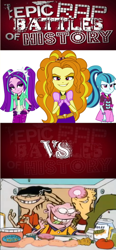 Size: 376x810 | Tagged: safe, adagio dazzle, aria blaze, sonata dusk, equestria girls, rainbow rocks, crossover, double d, ed, ed edd n eddy, edd, eddy, epic rap battles of history, the dazzlings, the eds