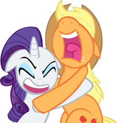 Size: 1000x1011 | Tagged: safe, artist:takua770, applejack, rarity, earth pony, pony, unicorn, look before you sleep, nose in the air, scared, simple background, transparent background, vector, yelling