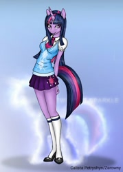 Size: 500x700 | Tagged: safe, artist:calyartist, derpibooru import, twilight sparkle, anthro, solo