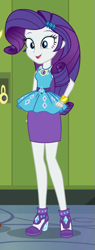 Size: 297x784 | Tagged: safe, screencap, rarity, better together, equestria girls, forgotten friendship, canterlot high, clothes, cropped, female, geode of shielding, high heels, legs, lockers, magical geodes, shoes, skirt, smiling