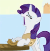 Size: 100x103 | Tagged: safe, screencap, rarity, pony, unicorn, winter wrap up, animated, clothes, cropped, gif, gif for breezies, picture for breezies, solo, vest