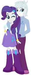 Size: 254x599 | Tagged: safe, artist:sarahgdo, double diamond, rarity, equestria girls, diamond duo, female, male, shipping, straight