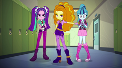 Size: 1280x714 | Tagged: safe, screencap, adagio dazzle, aria blaze, sonata dusk, equestria girls, rainbow rocks, the dazzlings