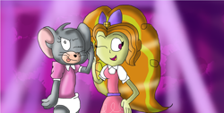 Size: 1214x614 | Tagged: safe, artist:adagiolove19867, adagio dazzle, equestria girls, hanna barbera, puss gets the boot, tom and jerry, tuffy mouse