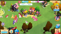 Size: 1280x720 | Tagged: safe, screencap, big macintosh, cheerilee, cherry jubilee, pinkie pie, rarity, sweetie belle, earth pony, pony, unicorn, gameloft, male, stallion, vip