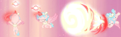 Size: 2108x646 | Tagged: safe, edit, edited screencap, screencap, cozy glow, alicorn, pony, the ending of the end, alicornified, blast, charging, comic, cozycorn, flying, magic, magic beam, magic blast, orb, pure concentrated unfiltered evil of the utmost potency, pure unfiltered evil, race swap, screencap comic, solo