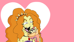 Size: 3200x1800 | Tagged: safe, artist:kazabomb, adagio dazzle, crepe, food, simple background, solo