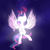 Size: 2000x2000 | Tagged: safe, artist:catopia26, derpibooru import, twilight sparkle, twilight sparkle (alicorn), alicorn, pony, airborne, banner, female, glowing eyes, mare, solo