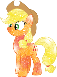 Size: 768x1040 | Tagged: safe, artist:digiradiance, artist:mortris, applejack, earth pony, pony, galaxy, simple background, solo, transparent background, vector