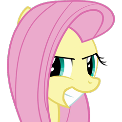 Size: 960x960 | Tagged: safe, artist:fikran0582, artist:laptosic, fluttershy, pegasus, pony, angry, not a vector, solo