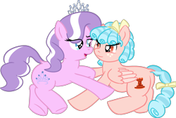 Size: 3909x2624 | Tagged: safe, artist:poniidesu, cozy glow, diamond tiara, earth pony, pegasus, pony, bow, butt, cozy glutes, cozybetes, cute, dock, duo, female, filly, foal, jewelry, lying down, plot, pure concentrated unfiltered evil of the utmost potency, pure unfiltered evil, sitting, tiara