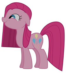 Size: 5400x6000 | Tagged: safe, artist:reginault, pinkie pie, earth pony, pony, party of one, .svg available, absurd resolution, happy, pinkamena diane pie, pursed, simple background, smiling, solo, transparent background, vector