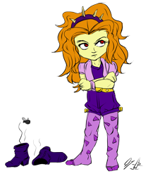 Size: 3001x3576 | Tagged: safe, artist:piojote, adagio dazzle, fly, equestria girls, boots, chibi, high res, shoes, simple background, solo, transparent background