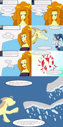 Size: 2000x4000 | Tagged: safe, artist:jake heritagu, adagio dazzle, star swirl the bearded, pony, siren, unicorn, comic:aria's archives, equestria girls, clothes, comic, flashback, sofa