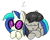 Size: 902x713 | Tagged: safe, artist:zanezandell, dj pon-3, octavia melody, vinyl scratch, earth pony, pony, :o, cuddling, eyes closed, female, lesbian, prone, scratchtavia, shipping, simple background, sleeping, smiling, snuggling, tail hug, transparent background, z