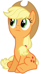 Size: 3333x6000 | Tagged: safe, artist:reginault, applejack, earth pony, pony, .svg available, absurd resolution, crystal empire, simple background, sitting, solo, transparent background, vector