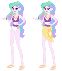 Size: 602x685 | Tagged: safe, artist:wynterstar93, princess celestia, principal celestia, better together, equestria girls, base used, clothes, female, sarong, simple background, solo, swimsuit, white background