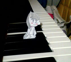 Size: 604x529 | Tagged: safe, artist:danadyu, octavia melody, earth pony, pony, paper child, photo, piano