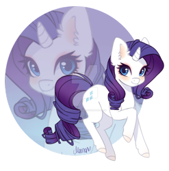 Size: 1024x1038 | Tagged: safe, artist:meena-artworks, rarity, pony, unicorn, colored ears, colored hooves, cute, deviantart watermark, ear fluff, obtrusive watermark, raribetes, solo, watermark, zoom layer