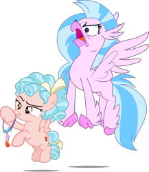 Size: 2571x2965 | Tagged: safe, artist:digimonlover101, artist:frownfactory, artist:n0kkun, artist:payback, artist:suramii, edit, edited edit, editor:slayerbvc, cozy glow, silverstream, hippogriff, pegasus, pony, what lies beneath, accessory theft, accessory-less edit, angry, cozy glow plays with fire, cute, diastreamies, evil, faic, female, filly, fire, flying, jewelry, madorable, match, missing accessory, necklace, pure concentrated unfiltered evil of the utmost potency, pure unfiltered evil, pyromaniac, simple background, transparent background, vector, vector edit, wings