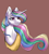 Size: 1024x1133 | Tagged: safe, artist:albinnada, princess celestia, alicorn, pony, alternate hair color, bust, female, lidded eyes, mare, missing accessory, peytral, redraw, smiling, solo