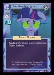 Size: 300x419 | Tagged: safe, derpibooru import, twilight sparkle, card, ccg, crystal games, enterplay, green eyes, mlp trading card game, solo