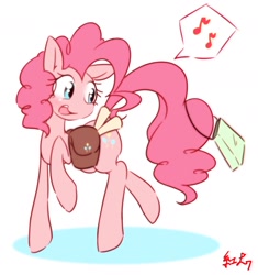 Size: 1842x1956 | Tagged: safe, artist:akainu_pony, pinkie pie, earth pony, pony, bag, saddle bag, solo