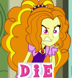 Size: 771x836 | Tagged: safe, edit, edited screencap, screencap, adagio dazzle, equestria girls, rainbow rocks, caption, expand dong, exploitable meme, image macro, meme, text