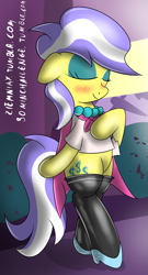 Size: 721x1332 | Tagged: safe, artist:ziemniax, upper crust, 30 minute art challenge, clothes, glass slippers, socks, stockings