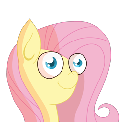 Size: 2142x2119 | Tagged: safe, artist:laserpewpewrblx, fluttershy, pegasus, pony, bust, faic, portrait, simple background, smiling, solo, transparent background