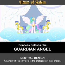 Size: 1920x1920 | Tagged: safe, artist:twilightsporckle, edit, edited screencap, screencap, princess celestia, alicorn, pony, town of salem