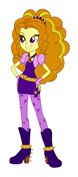 Size: 1200x2700 | Tagged: safe, artist:traachon, derpibooru exclusive, adagio dazzle, equestria girls, belt, bolero jacket, boots, clothes, evil grin, female, fingerless gloves, gem, gloves, grin, hand on hip, high heel boots, jewelry, leggings, pendant, romper, shoes, simple background, siren gem, smiling, solo, transparent background, vector