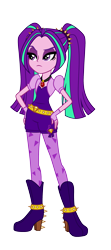 Size: 1200x2700 | Tagged: safe, artist:traachon, derpibooru exclusive, adagio dazzle, aria blaze, equestria girls, bolero jacket, boots, clothes, clothes swap, female, fingerless gloves, frown, gem, gloves, hand on hip, high heel boots, jewelry, leggings, pendant, pigtails, romper, shoes, simple background, siren gem, solo, transparent background, twintails, vector