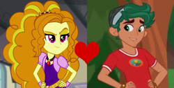 Size: 708x359 | Tagged: safe, edit, edited screencap, screencap, adagio dazzle, timber spruce, equestria girls, legend of everfree, rainbow rocks, female, male, shipping, shipping domino, straight, timberdazzle