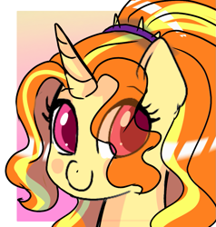 Size: 915x963 | Tagged: dead source, safe, artist:whiskyice, adagio dazzle, pony, unicorn, adoragio, bust, colored pupils, cute, equestria girls ponified, female, head only, mare, ponified, portrait, solo, transparent mane