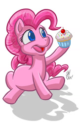 Size: 1000x1545 | Tagged: safe, artist:joshuadraws, pinkie pie, earth pony, pony, female, mare, simple background, solo, white background