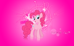 Size: 1900x1200 | Tagged: safe, artist:myhysteria, artist:vexx3, derpibooru import, edit, pinkie pie, earth pony, pony, solo, vector, wallpaper, wallpaper edit