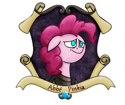 Size: 616x521 | Tagged: safe, artist:stuflox, pinkie pie, earth pony, pony, abbé faria, crossover, pinkie faria, simple background, solo, the count of monte cristo, transparent background