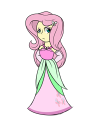 Size: 1024x1365 | Tagged: safe, artist:yogfan, fluttershy, equestria girls, clothes, dress, simple background, solo, transparent background