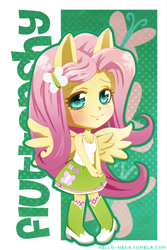 Size: 500x750 | Tagged: safe, artist:starbearstudio, fluttershy, equestria girls, boots, chibi, colored pupils, high heel boots, ponied up, solo, wings