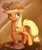 Size: 1000x1200 | Tagged: safe, artist:habijob, applejack, earth pony, pony, raised hoof, smiling, solo, straw in mouth