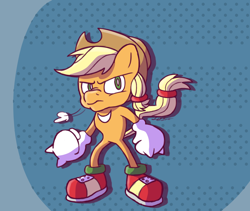 Size: 1024x864 | Tagged: safe, artist:dog22322, applejack, applejack (male), anthro, plantigrade anthro, barely pony related, crossover, fusion, knuckles the echidna, rule 63, sonic the hedgehog (series), sonicified