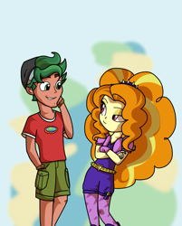 Size: 1075x1338 | Tagged: safe, artist:andromedasparkz, adagio dazzle, timber spruce, equestria girls, crossed arms, female, male, shipping, straight, timberdazzle