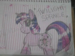 Size: 2048x1536 | Tagged: safe, artist:tayna1994, derpibooru import, twilight sparkle, lined paper, solo, traditional art