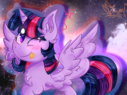 Size: 1600x1200 | Tagged: safe, artist:mewy101, derpibooru import, twilight sparkle, twilight sparkle (alicorn), alicorn, pony, cute, female, mare, solo, tongue out