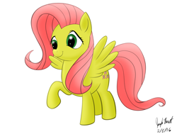 Size: 8400x6600 | Tagged: safe, artist:avionscreator, fluttershy, pegasus, pony, absurd resolution, simple background, smiling, solo, white background